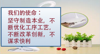 我們的使命：堅(jiān)守制造本業(yè)，不斷優(yōu)化工序工藝，不斷改革創(chuàng)新，不謀求快利